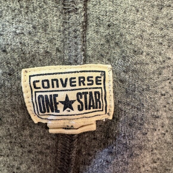 Converse One Star Womens Size Medium Gray Asymmetrical Zipper Jacket - Picture 5 of 7